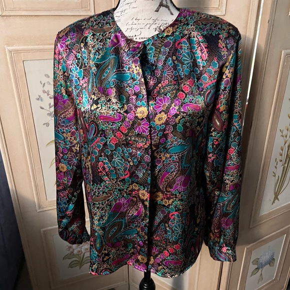 🎈🎈VINTAGE PAISLEY PRINT SHIRT - Picture 1 of 4